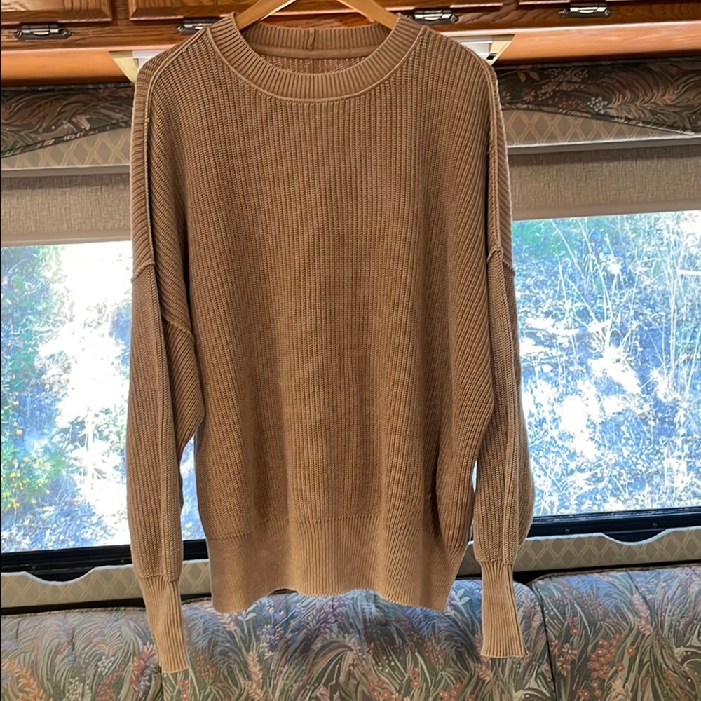 Aerie Oversized Knit Sweater 100% cotton size S